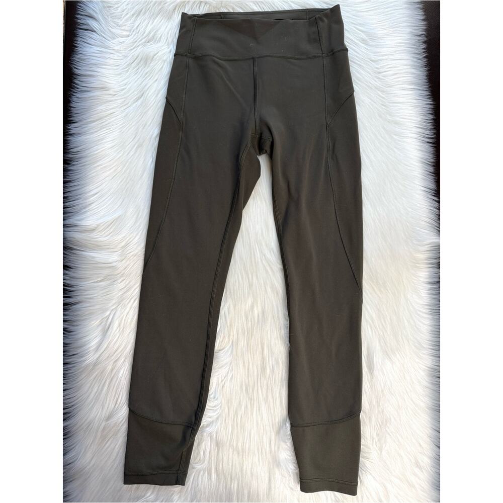 Lululemon Olive Green 7/8 Everlux 25” Tights - Picture 2 of 8